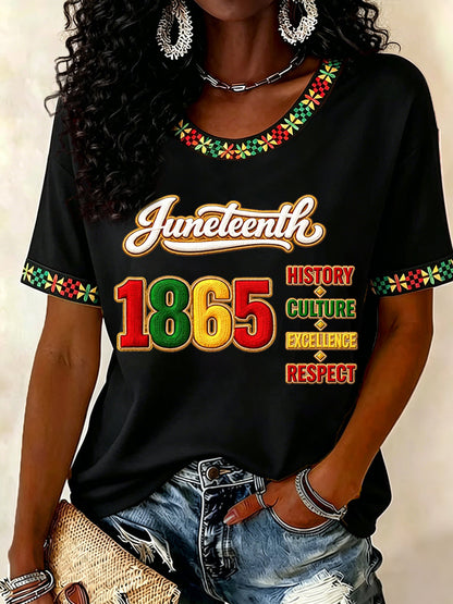 Women's Juneteenth Print Casual Tee