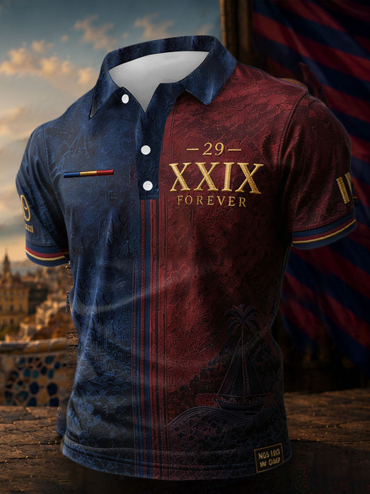 Men's Spain Orgull Football Lover Art Printed Casual Tops