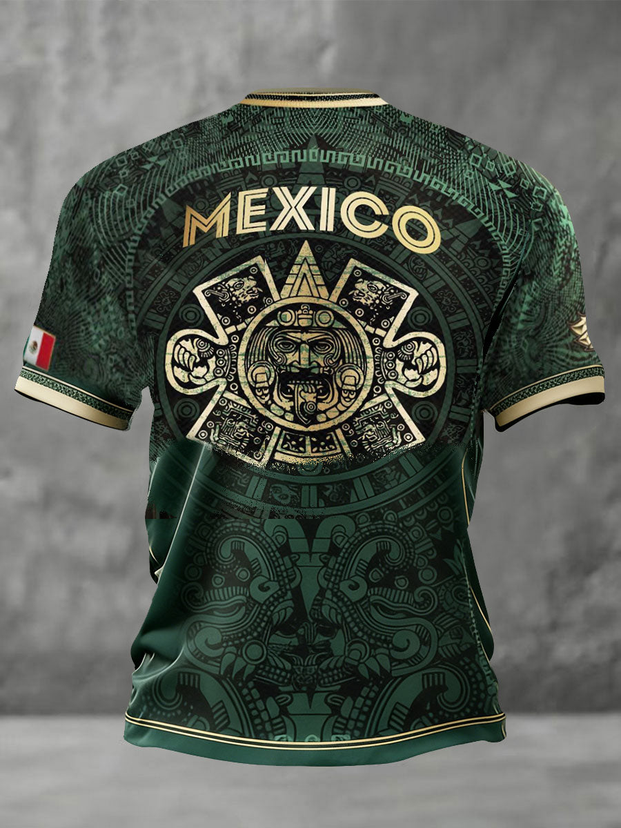 Men's Mexico Football Lover Printed T-shirt