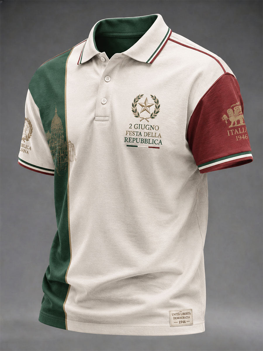Men's Festa Della Repubblica Repvbblica Italiana Printed Shirt