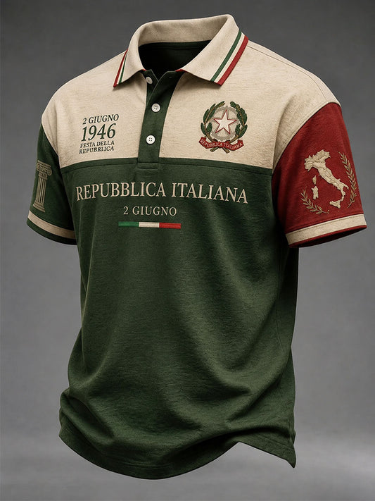 Men's Festa Della Repubblica Repvbblica Italiana Printed Shirt
