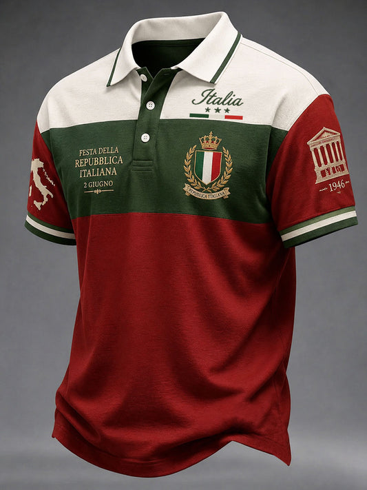 Men's Festa Della Repubblica Repvbblica Italiana Printed Shirt