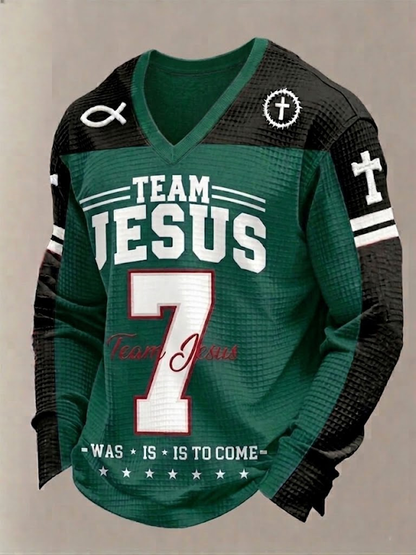 Men's Team Jesus Waffle Long Sleeve T-Shirt