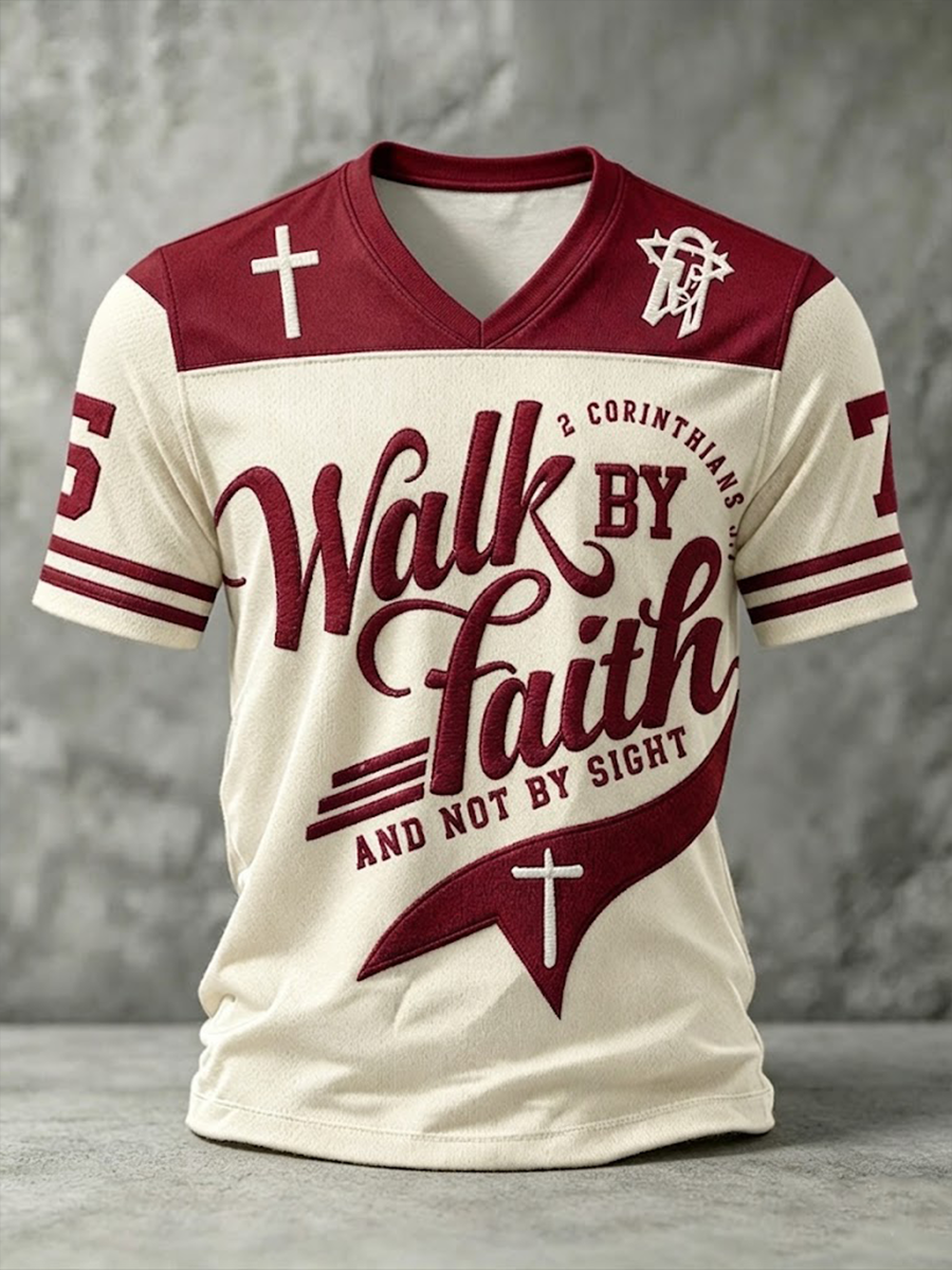 Men's Walk By Faith V-neck T-shirt