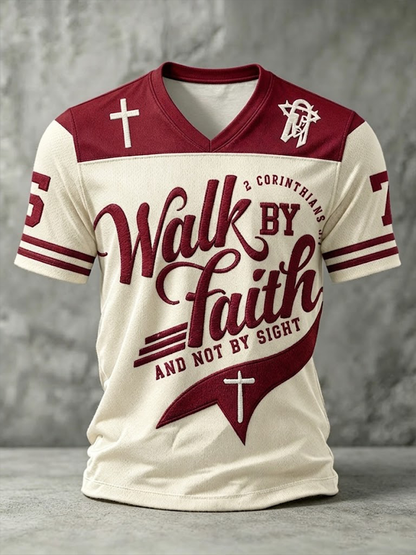 Men's Walk By Faith V-neck T-shirt