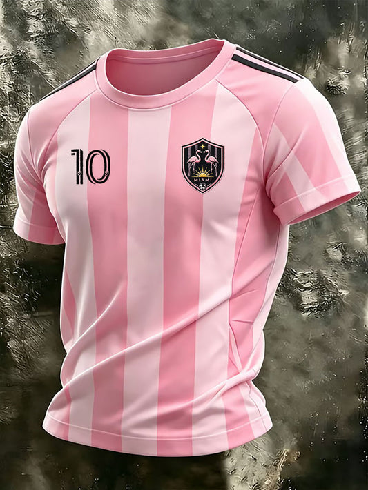 Men's Soccer Print Casual T-Shirt