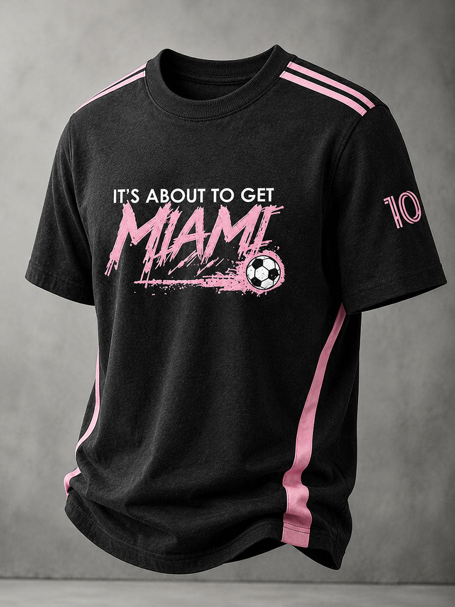 Men's Soccer Print Casual T-Shirt
