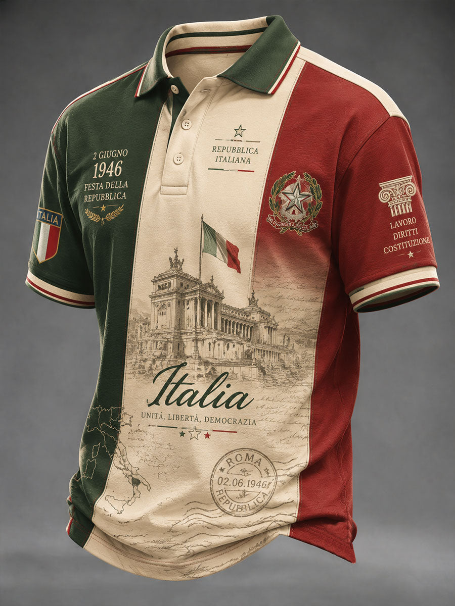 Camicia da uomo con stampa Festa della Repubblica Repubblica Italiana