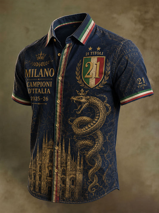 Maglia a maniche corte Campioni d’Italia 2025-26 da uomo