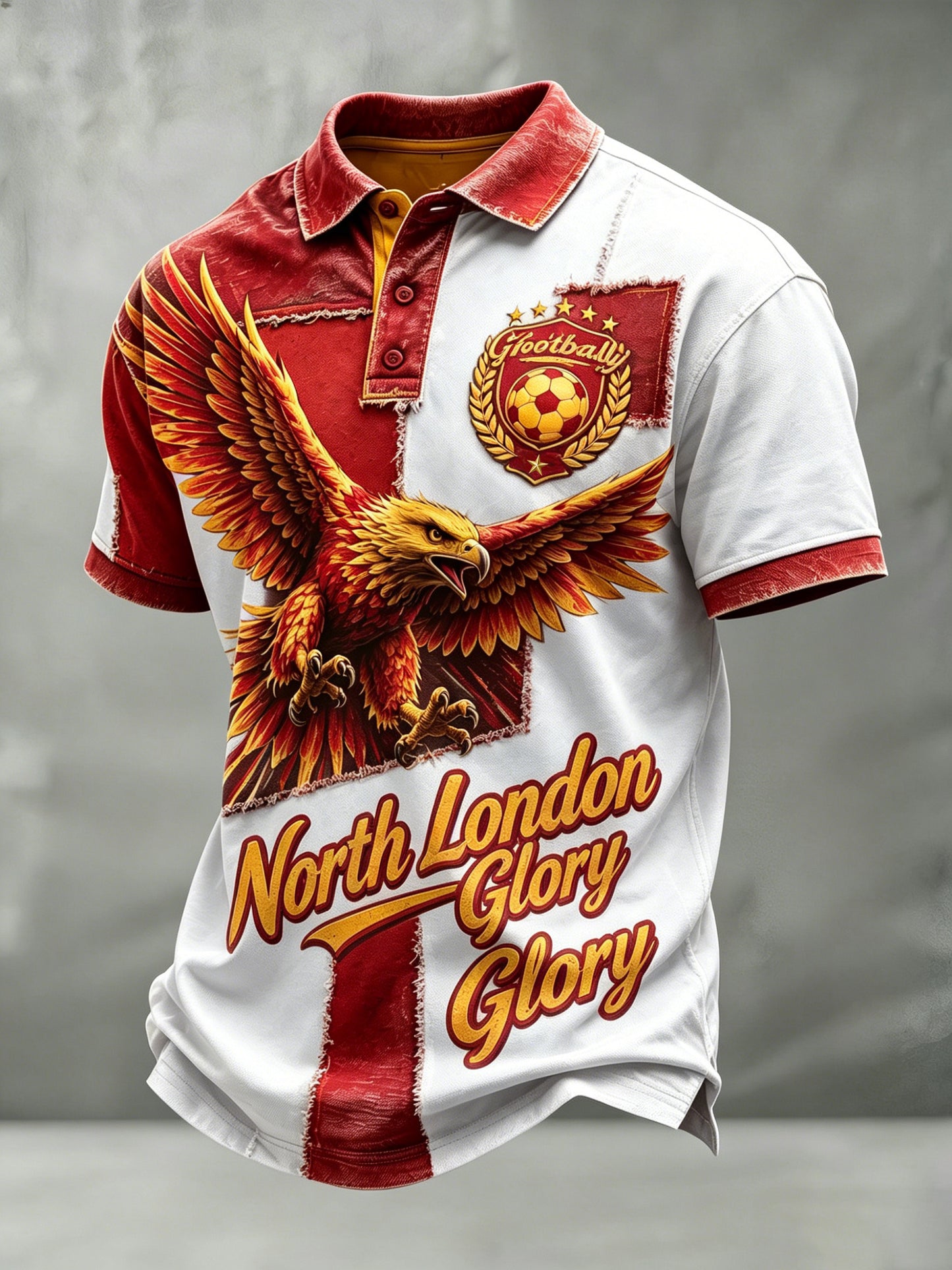 Men's Football Cheering Art Print Polo Shirt