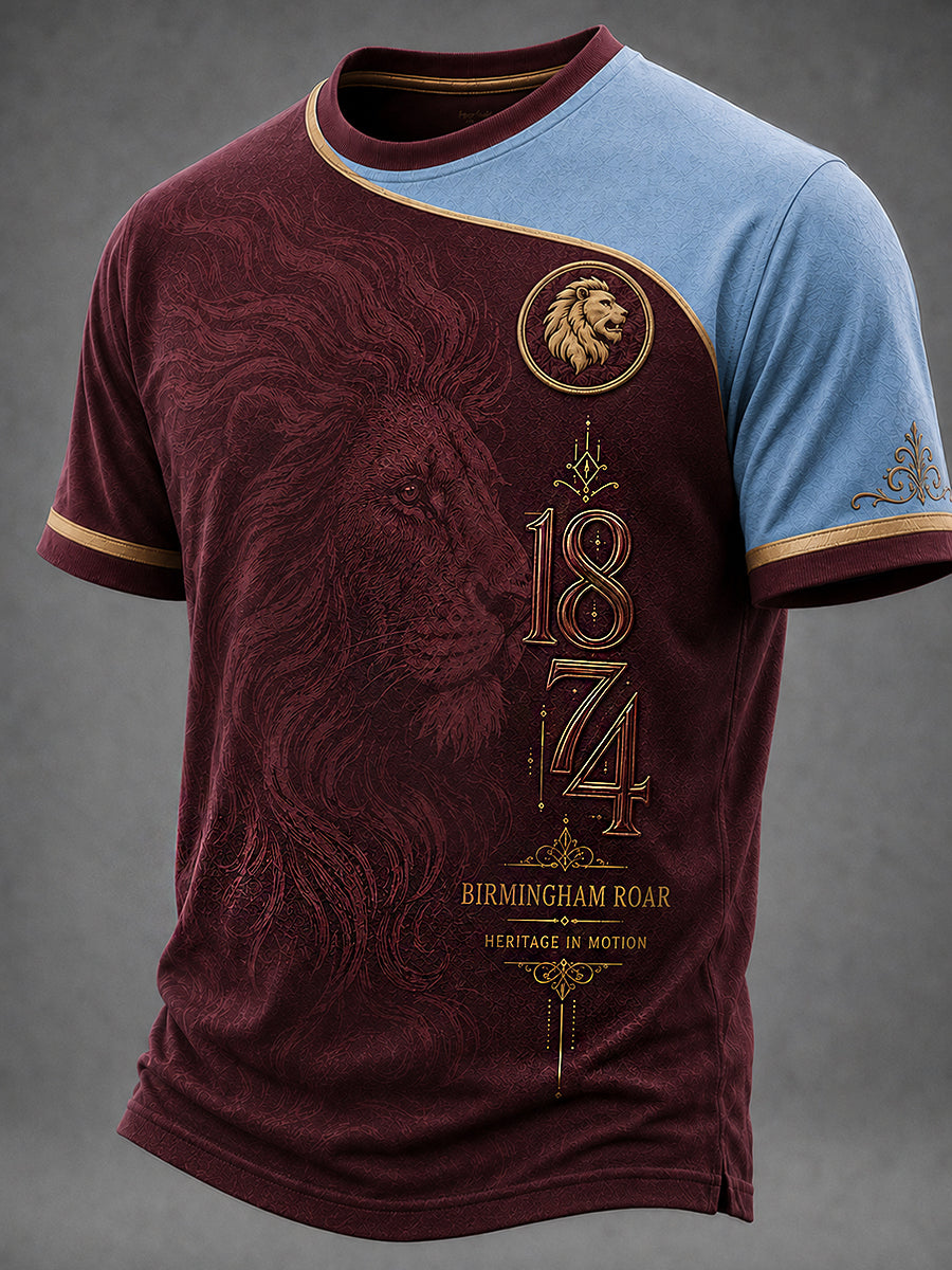 Men's Retro Football Fan Art Print Casual Jersey