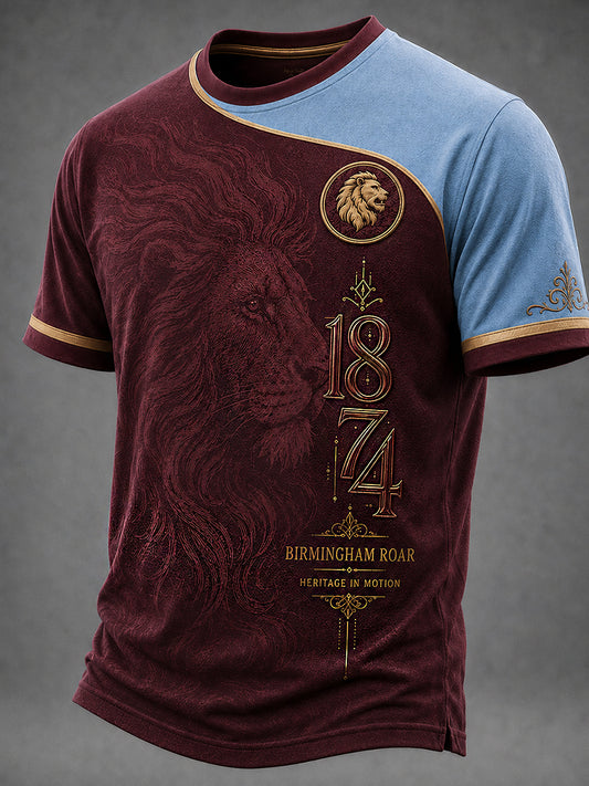 Men's Retro Football Fan Art Print Casual Jersey
