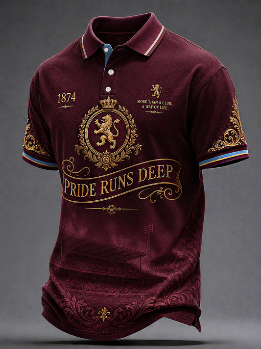 Men's Retro Football Fan Art Print Casual Jersey
