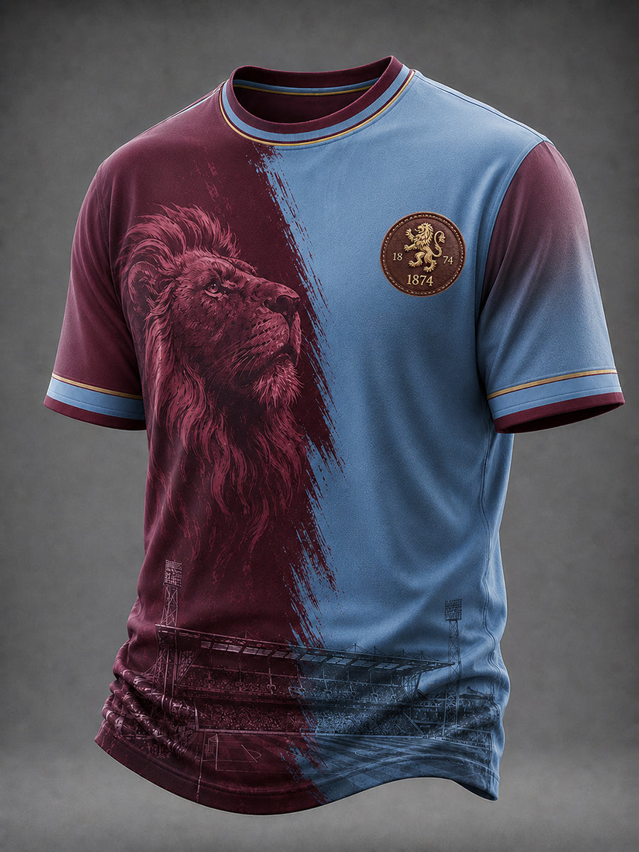 Men's Retro Football Fan Art Print Casual Jersey