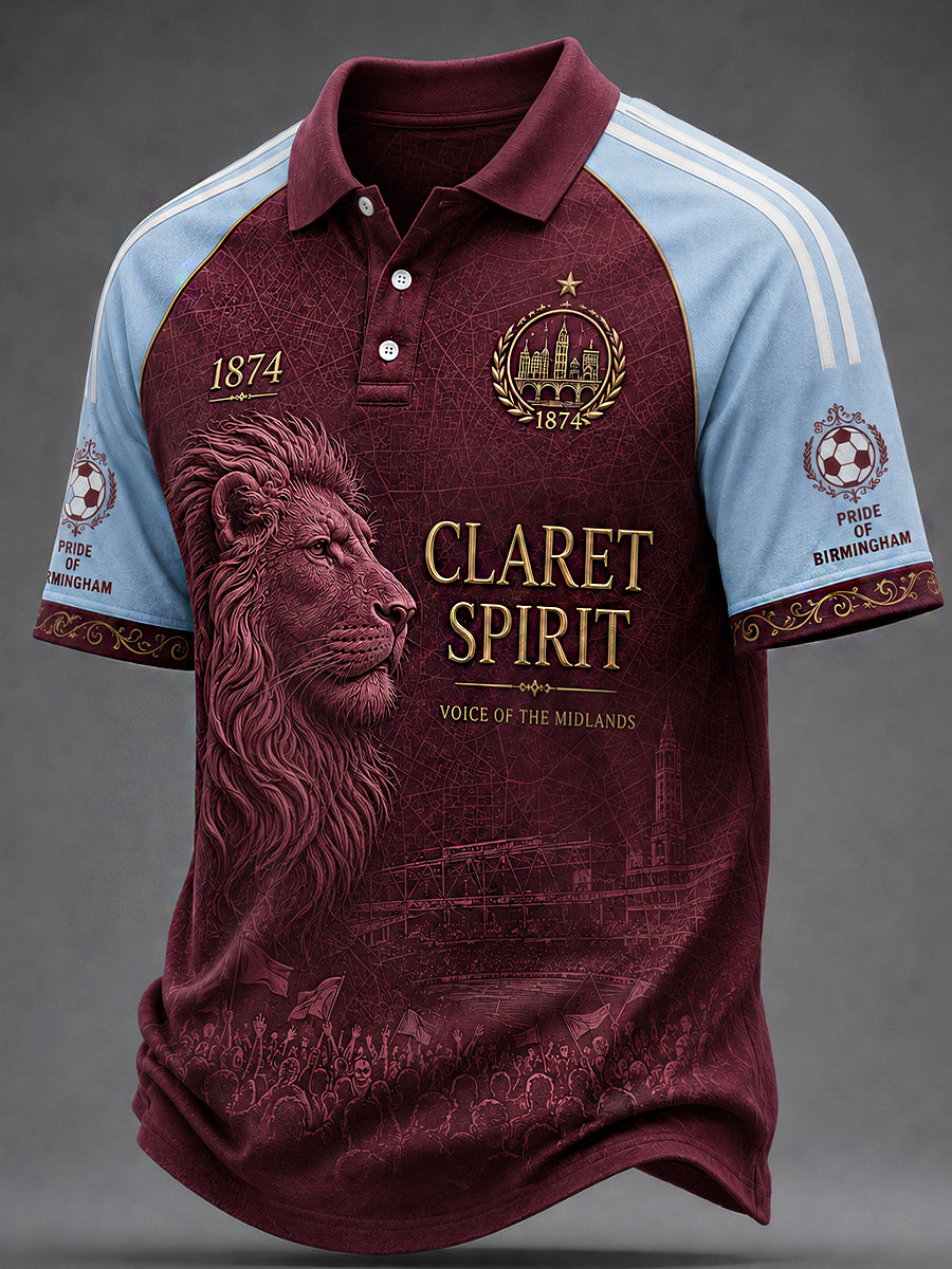 Men's Retro Football Fan Art Print Casual Jersey