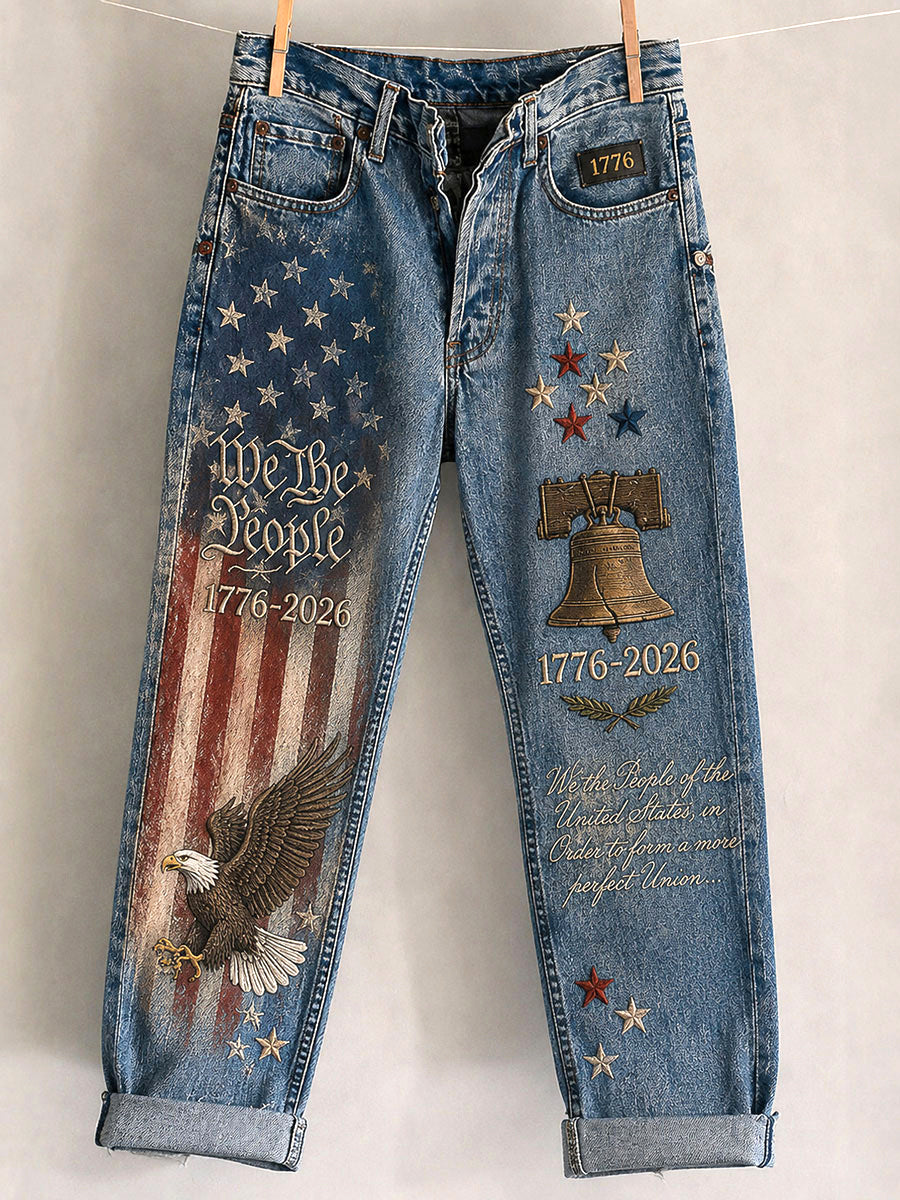 Women's Independence Day Printed Casual Pants