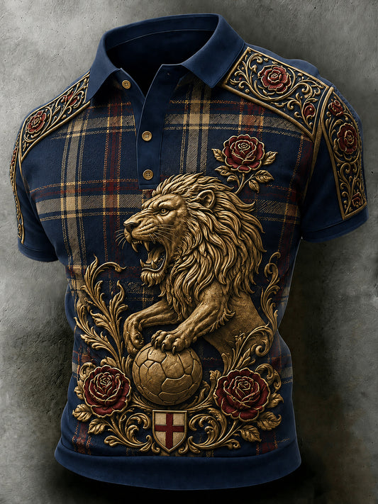 Retro England Football Fan Art Print Casual Jersey