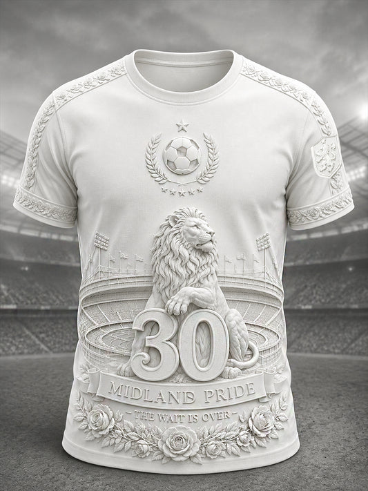 Men's Retro British Football Fan Art Print Casual Jersey