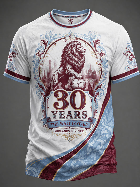 Men's Retro British Football Fan Art Print Casual Jersey