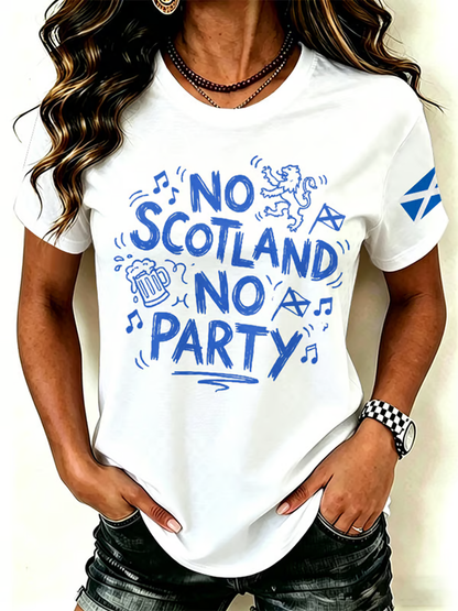 Women's UK Football Lover Scotland Printed short-sleeved T-shirt