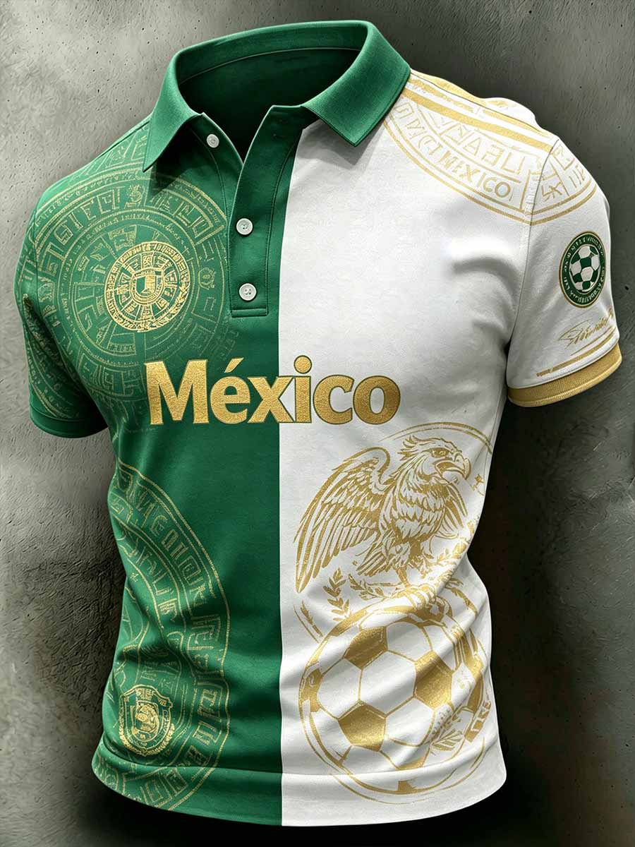 Polo impreso de la liga de fútbol mexicana de los hombres