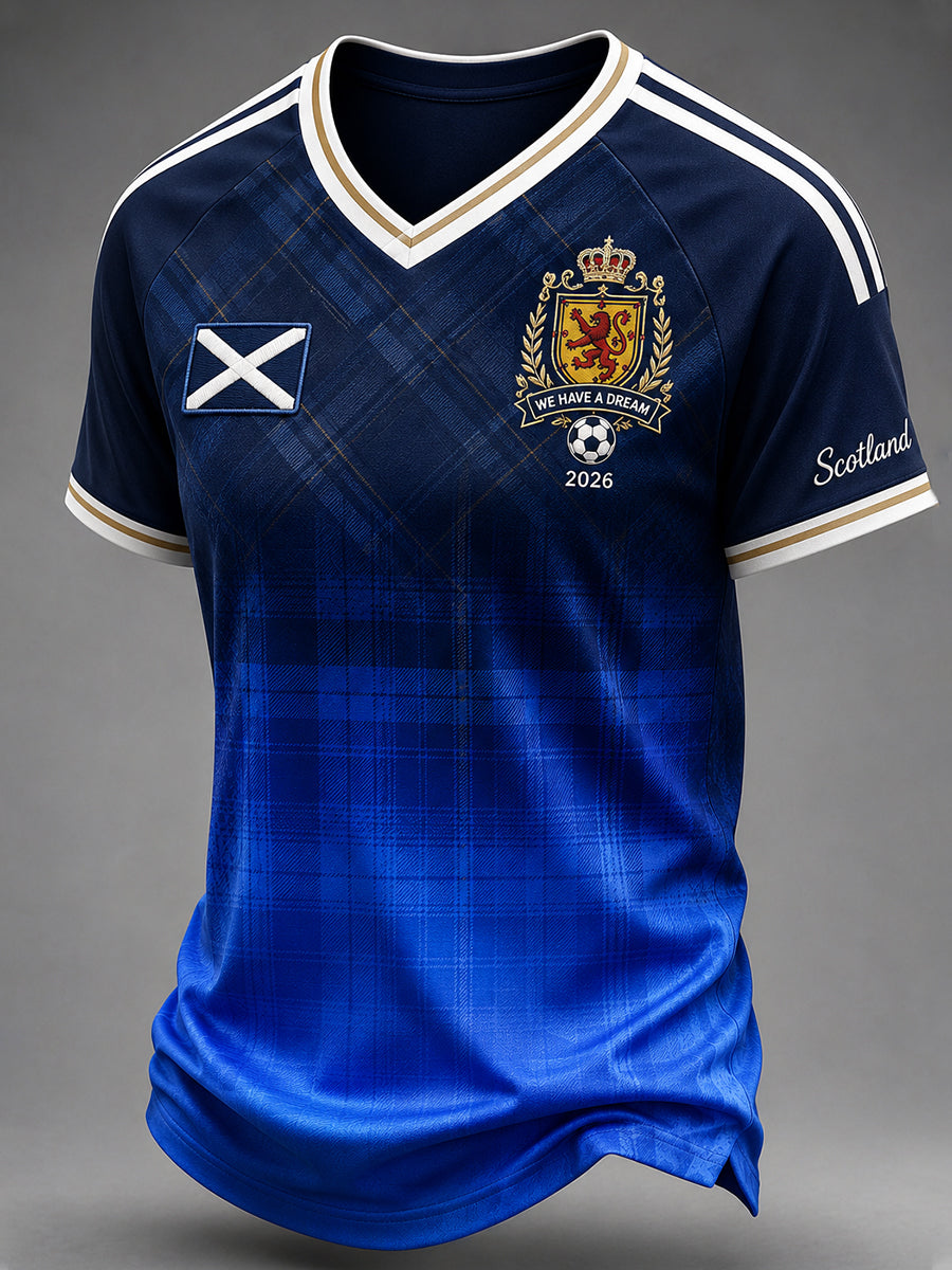 Men's Scotland Football V-neck T-shirt