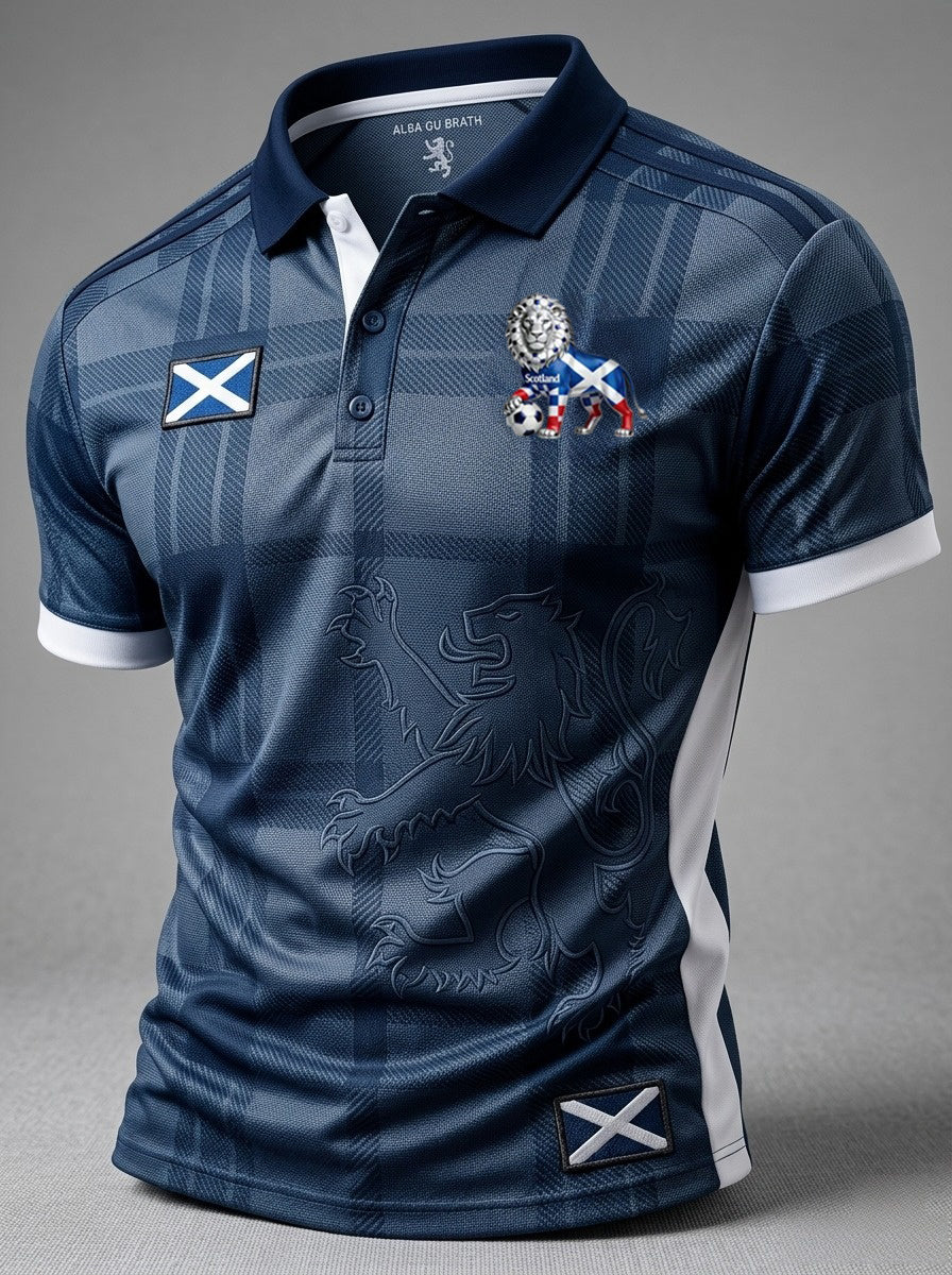Men's UK Scotland Football Lover 2026 Printed Polo Shirt