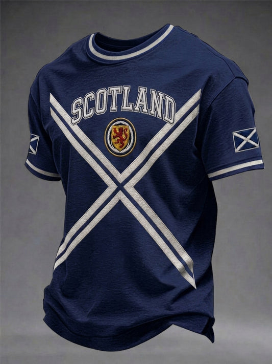 Men's Scotland Art Printed Short Sleeve T-shirt