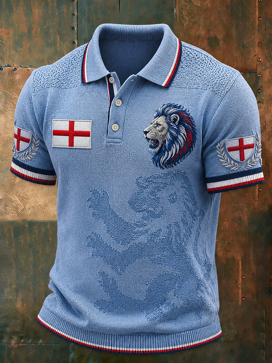 Retro England Football Fan Art Print Casual Jersey