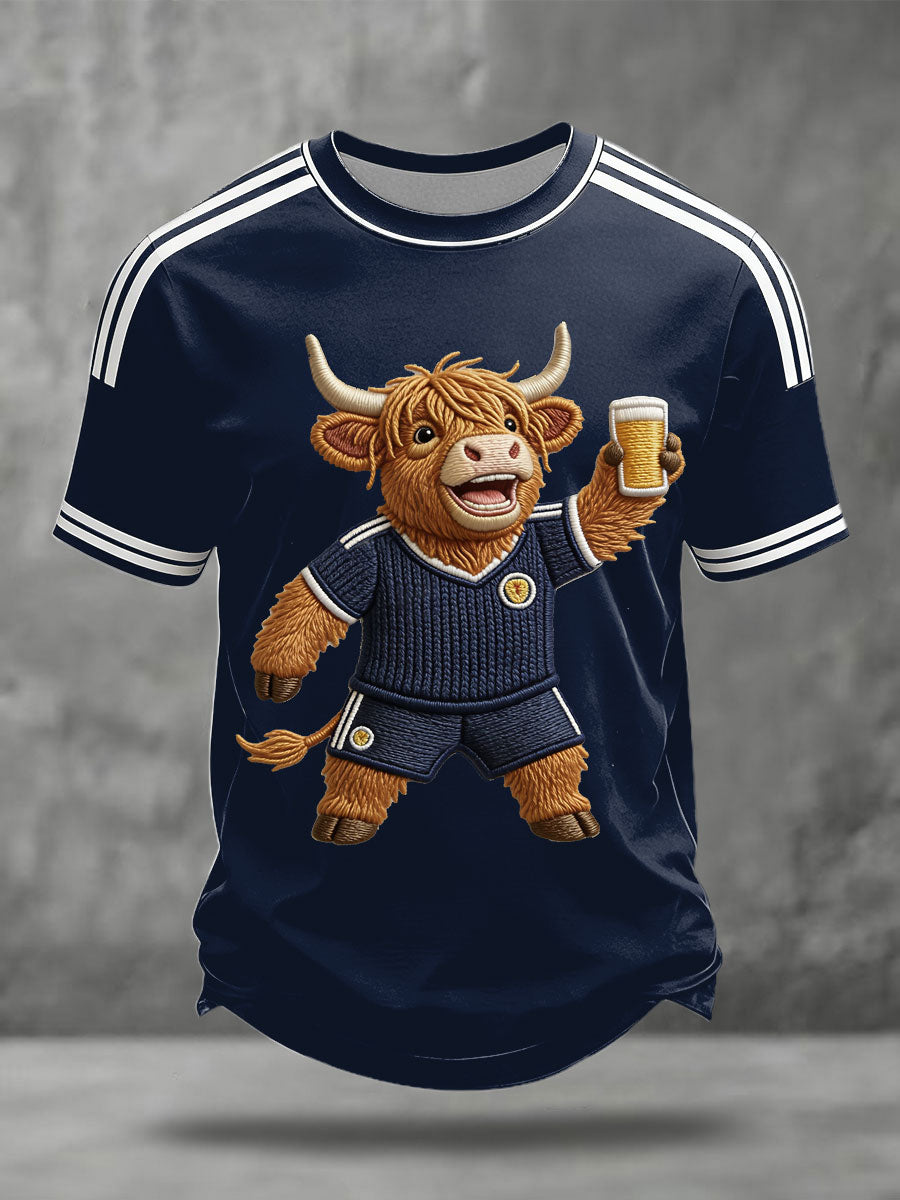 Men's Scotland Football Tartan Army Art Print T-shirt
