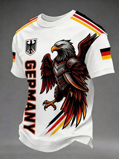 Herren-Fußball-T-Shirt mit Deutschland-Druck