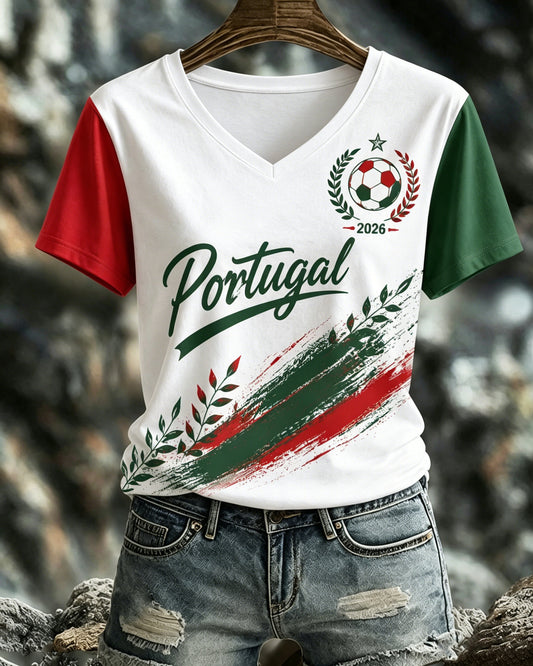 Jogo de Futebol Português Feminino Cheering Art Print T-shirt