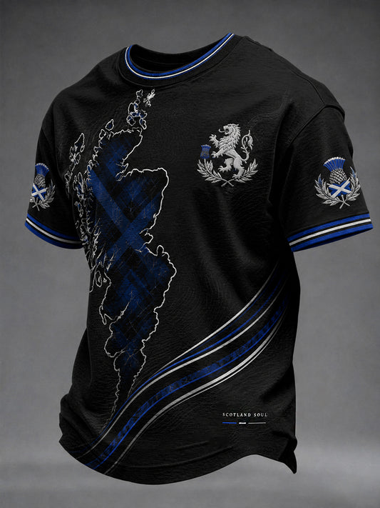 Men's Scotland Art Printed Short Sleeve T-shirt
