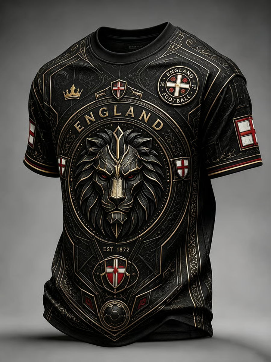 Men's UK Football Lover England Printed short sleeves t-shirt