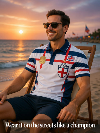 Retro British Football Fan-Style Casual Jersey