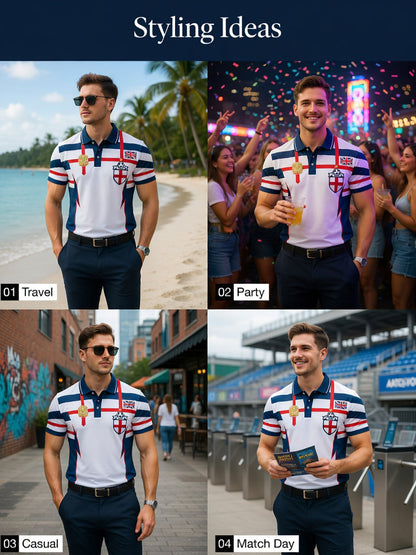 Retro British Football Fan-Style Casual Jersey