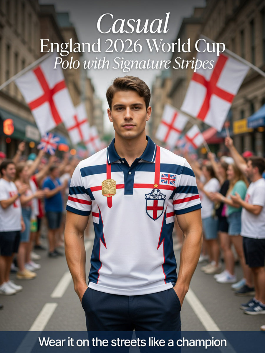Retro British Football Fan-Style Casual Jersey