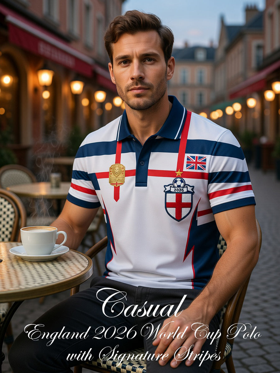 Retro British Football Fan-Style Casual Jersey
