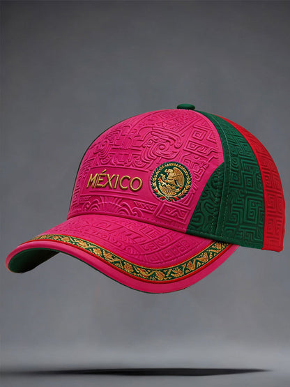 Sombrero unisex con estampado artístico para amantes del fútbol mexicano