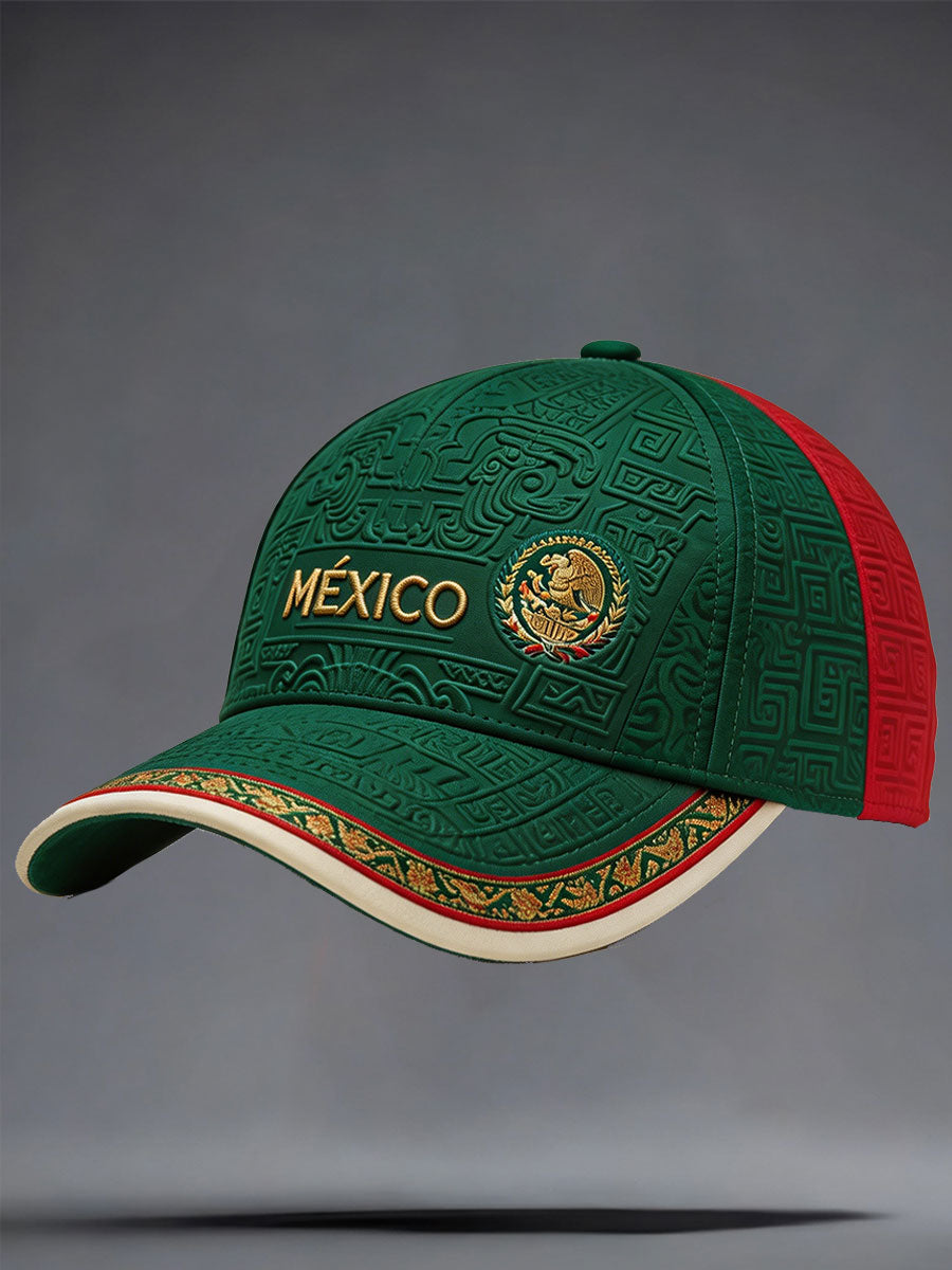 Sombrero unisex con estampado artístico para amantes del fútbol mexicano