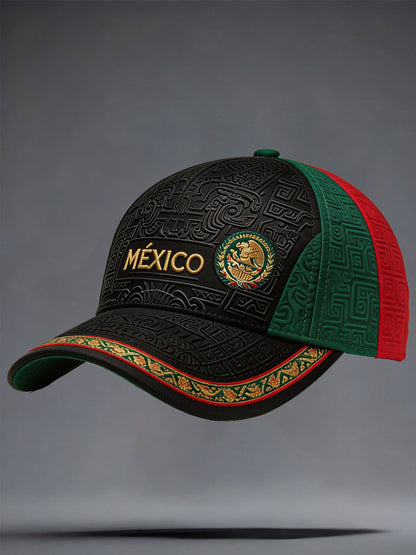 Sombrero unisex con estampado artístico para amantes del fútbol mexicano