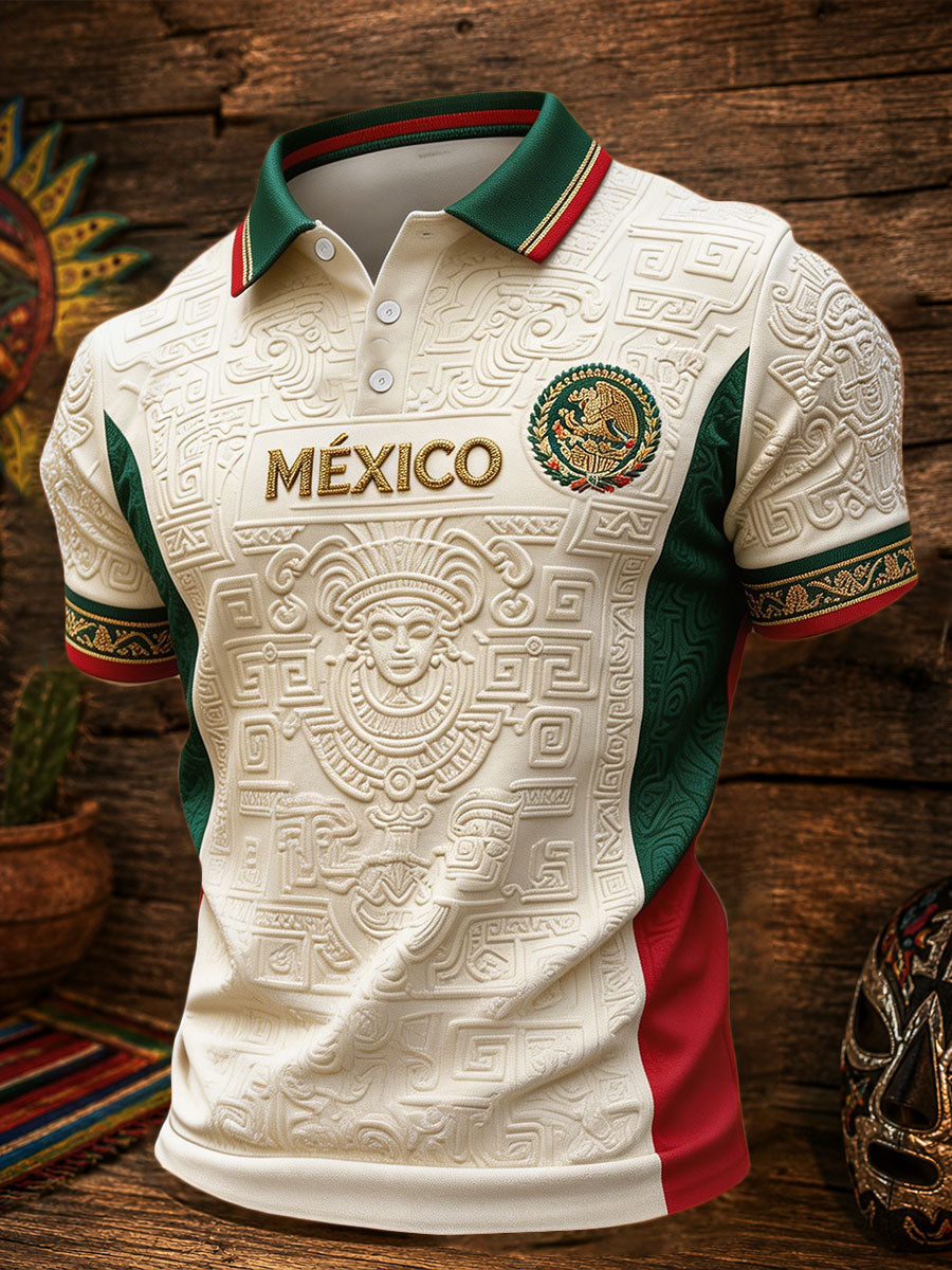 Camisetas casuales con estampado artístico para amantes del fútbol mexicano, para hombre