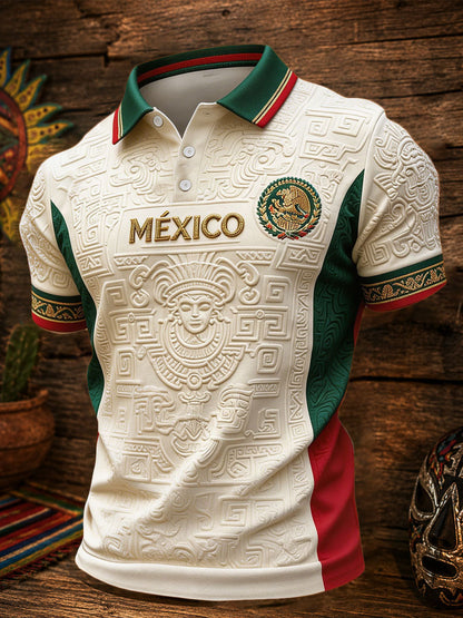 Camisetas casuales con estampado artístico para amantes del fútbol mexicano, para hombre