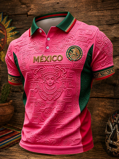Camisetas casuales con estampado artístico para amantes del fútbol mexicano, para hombre
