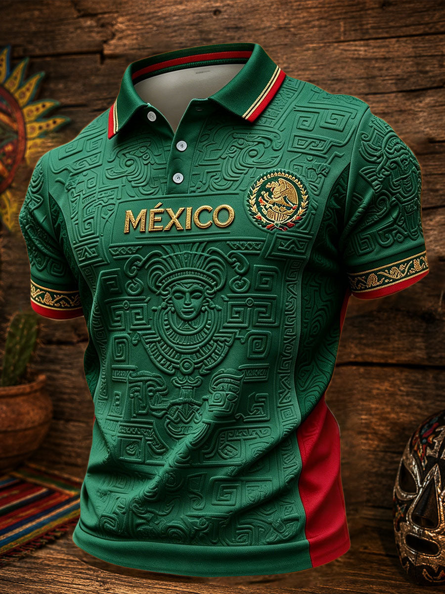 Camisetas casuales con estampado artístico para amantes del fútbol mexicano, para hombre