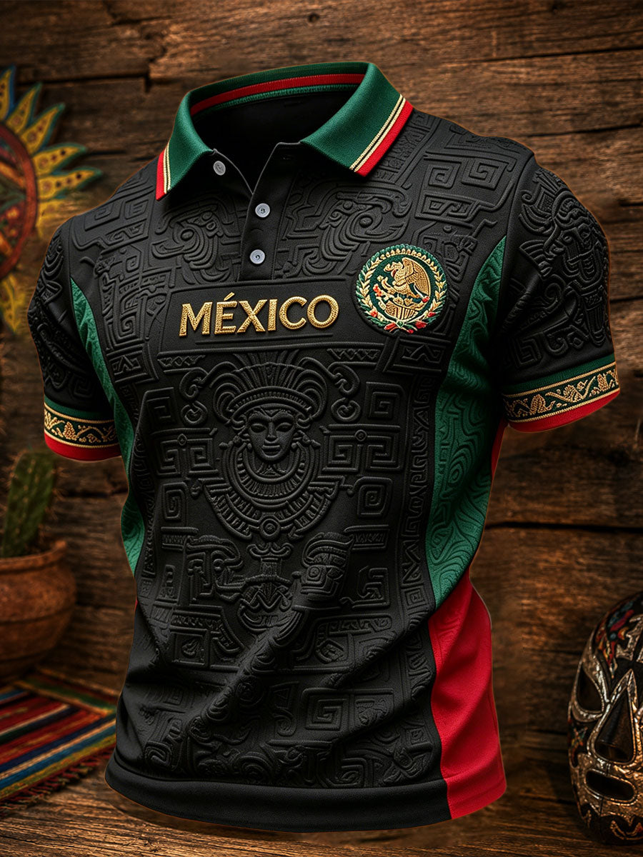 Camisetas casuales con estampado artístico para amantes del fútbol mexicano, para hombre