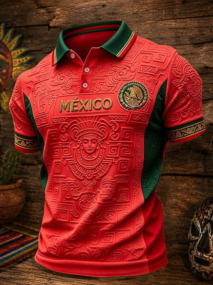 Camisetas casuales con estampado artístico para amantes del fútbol mexicano, para hombre