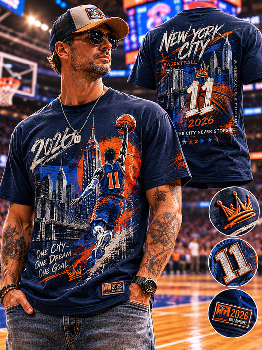 Classic T-shirt for Men Who Love Retro Basketball
