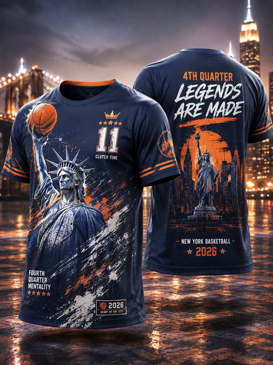 Classic Statue of Liberty T-Shirt for Retro Basketball Fans