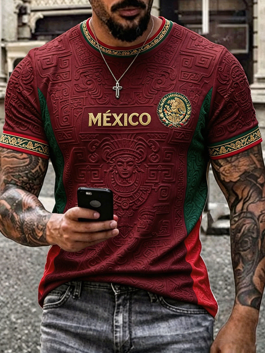 Camiseta estampada con diseño orgulloso de México para hombre